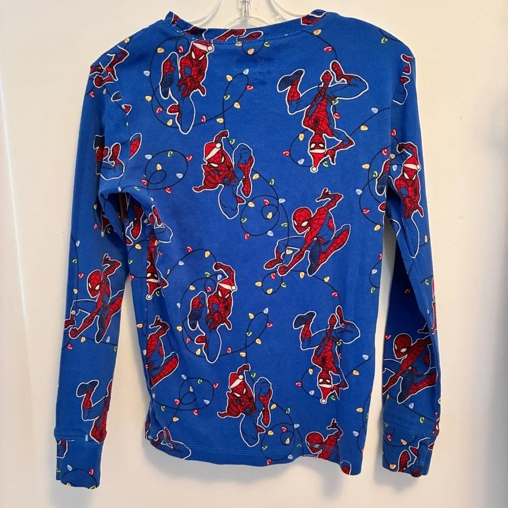Gap Kids Marvel Organically Grown Cotton Santa Hat Spider-Man PJ Set Size 12